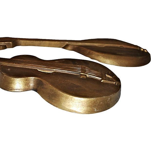 Guitar and Mandolin Brass Wall Art, 1960s Chairish