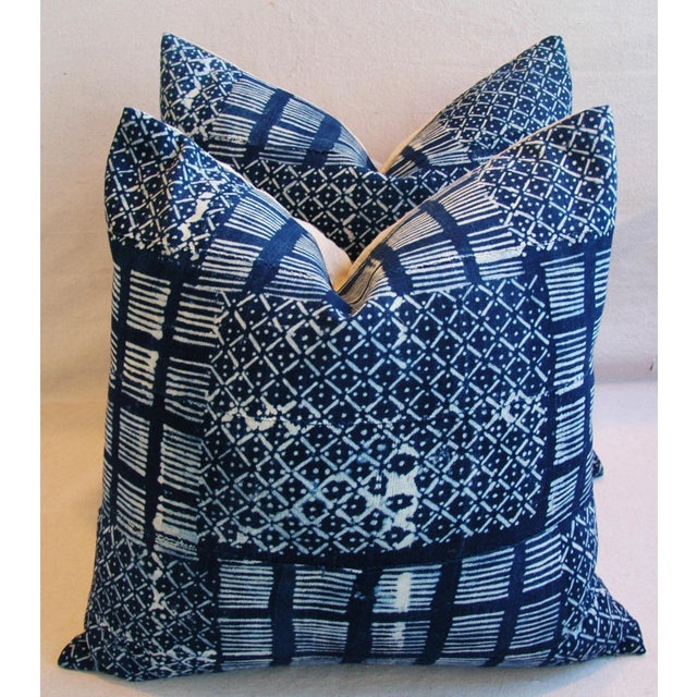 Indigo Blue Handwoven Tribal Textile Pillows Pair Chairish