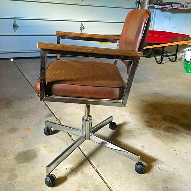 Vintage Rolling Office Chair Chairish