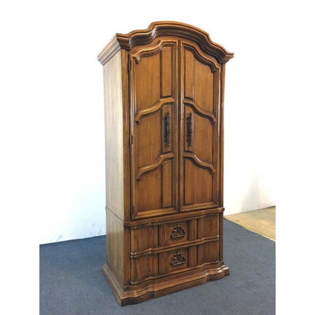 Burlington House Furniture Carved Wood Armoire Chairish
