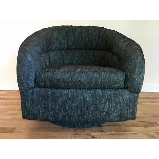 Vintage MidCentury Swivel Barrel Chair Chairish