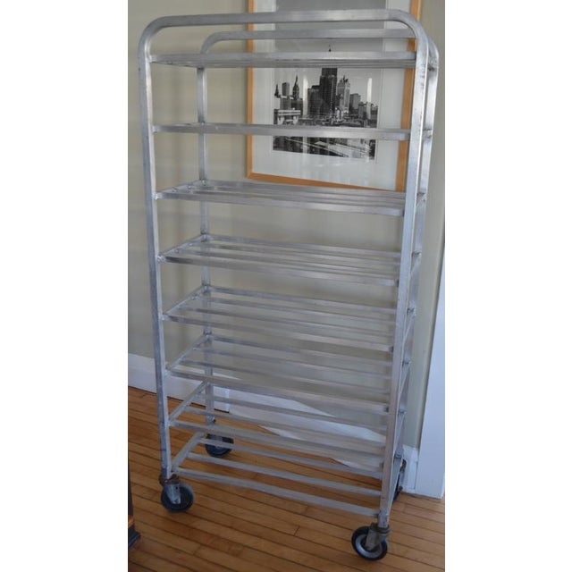 Aluminum Storage Rack on Wheels Chairish