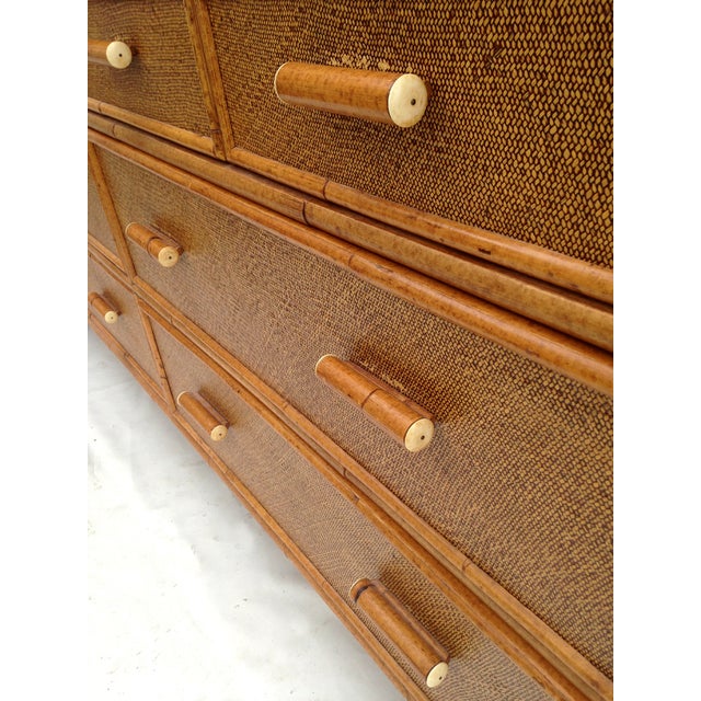 Vintage Rattan Eight Drawer Dresser Chairish