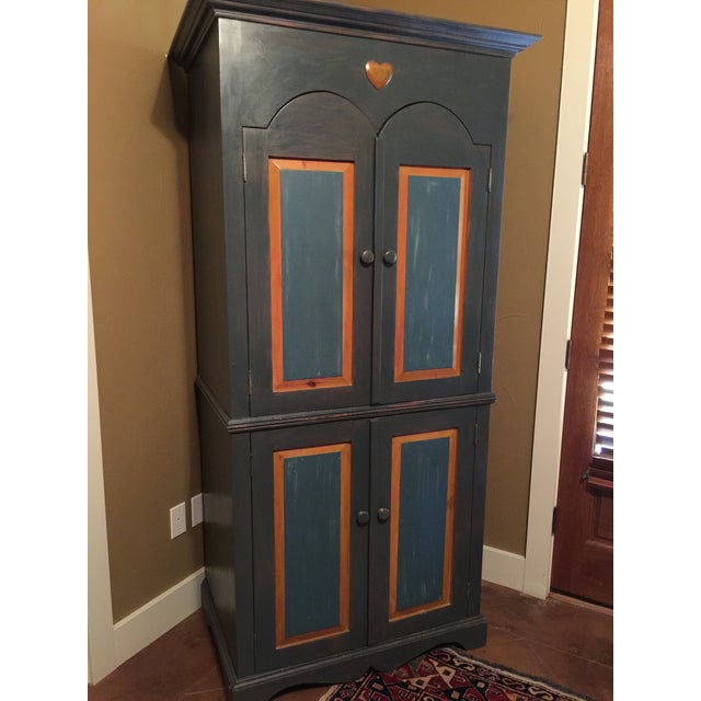 Painted Pine Armoire/Entertainment Center Chairish