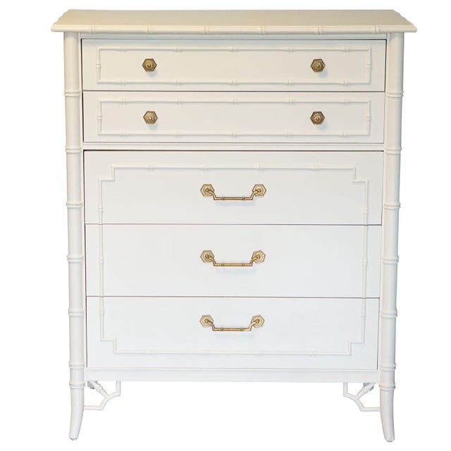 Vintage Thomasville Faux Bamboo Tall Dresser Chairish