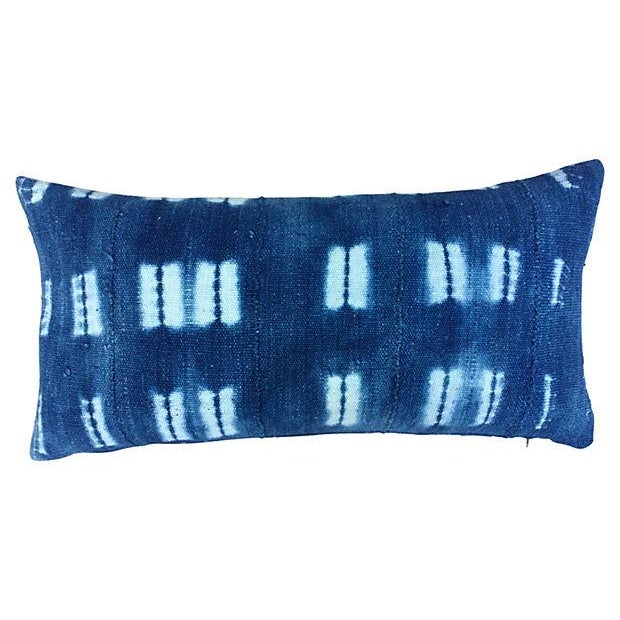 African Indigo Mud Cloth Pillow Chairish