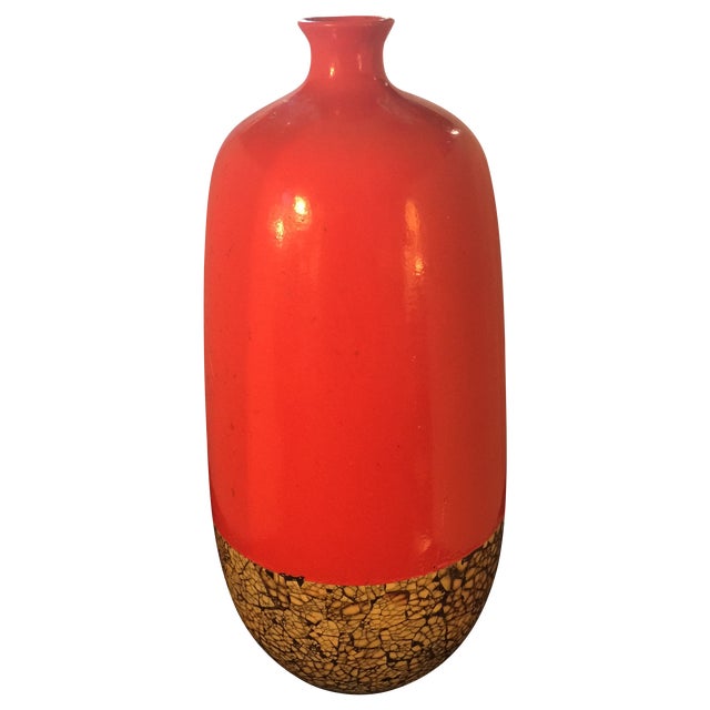 Large Burnt Orange Vase Chairish