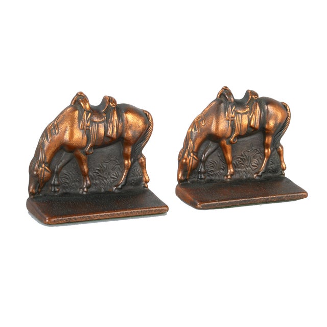 Vintage Verona Cast Iron Bronze Bookends Pair Chairish