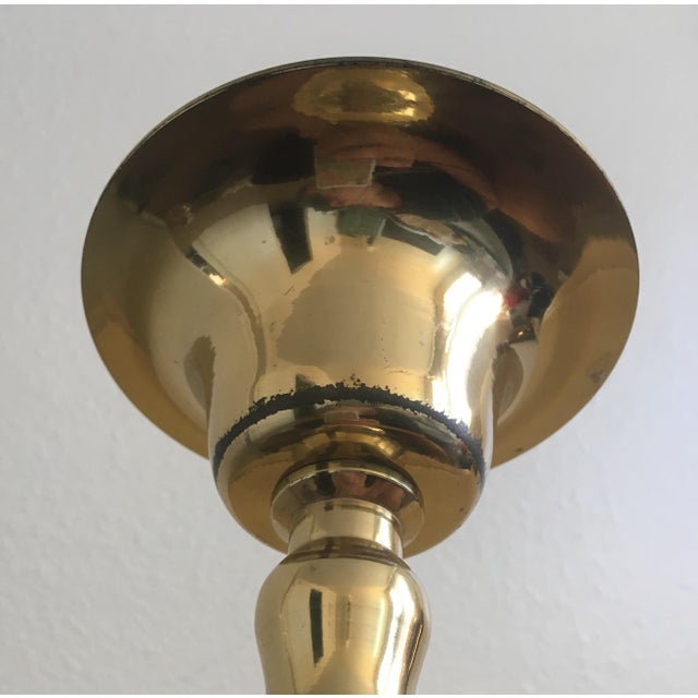 Moroccan Floor Decor Brass Candle Holder 25" Tall Chairish