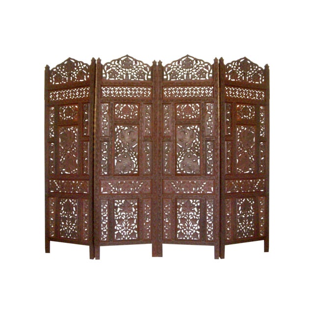 Four Panel Reverse Hinge Room Divider Chairish
