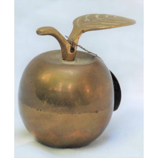 Vintage Brass Apple Paperweight Chairish