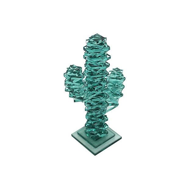 Stacked Glass Saguaro Cactus Chairish