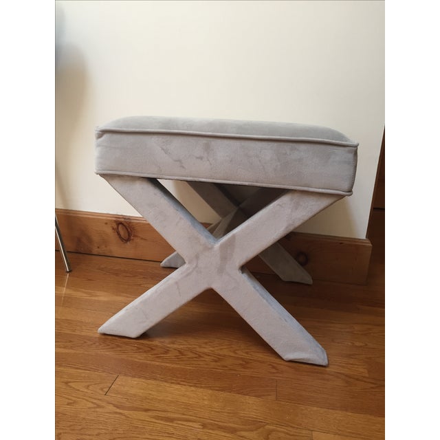 West Elm Cross Bench Ottomans a Pair Chairish