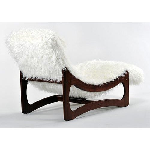 White Mongolian Faux Fur Chaise Lounge Chairish