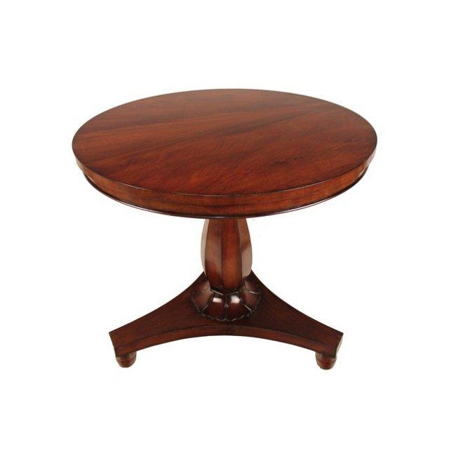 Abbey Mahogany Round Side Table Chairish