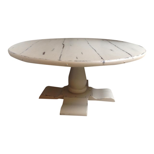 Ethan Allan Round Coffee Table | Chairish
