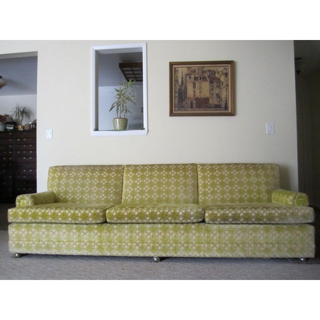 Vintage Yellow Velvet Sofa Chairish