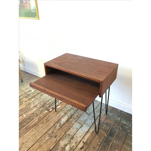 MidCentury Hairpin Leg Nightstand Chairish