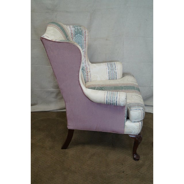 Highland House Hickory Queen Anne Wing Chair Chairish