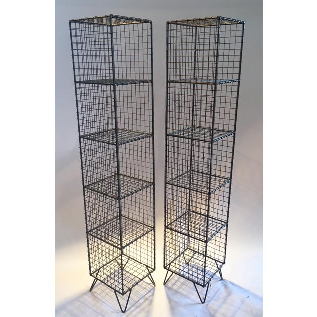 Wire Mesh Shelving Units A Pair Chairish