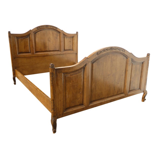 Vintage French Country Carved Wood Full Size Bed Chairish