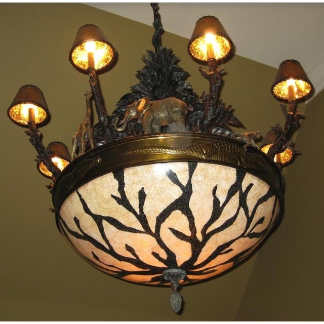 Maitland Smith African Chandelier Chairish