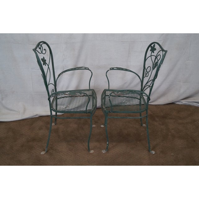 Salterini Iron Grape Vine Patio Chairs Set of 6 Chairish