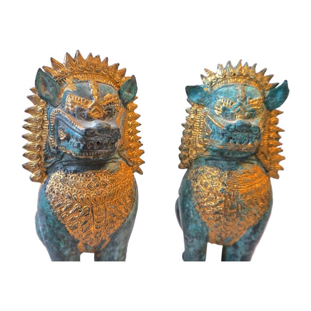Heavy Cast Metal Foo Dogs A Pair Chairish