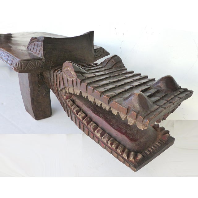 African Carved Alligator Coffee Table Chairish