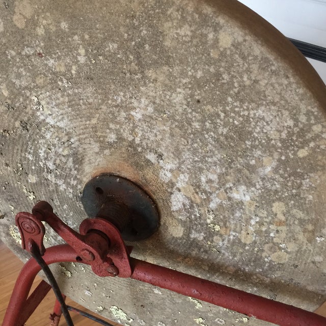 Red Blacksmith Pedal Grinding Wheel Chairish