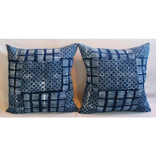 Indigo Blue Handwoven Tribal Textile Pillows Pair Chairish