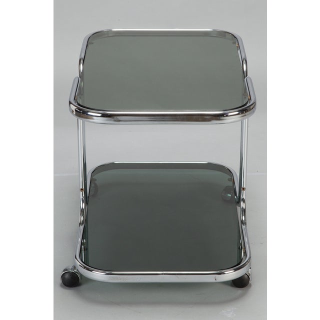 bar cart black glass