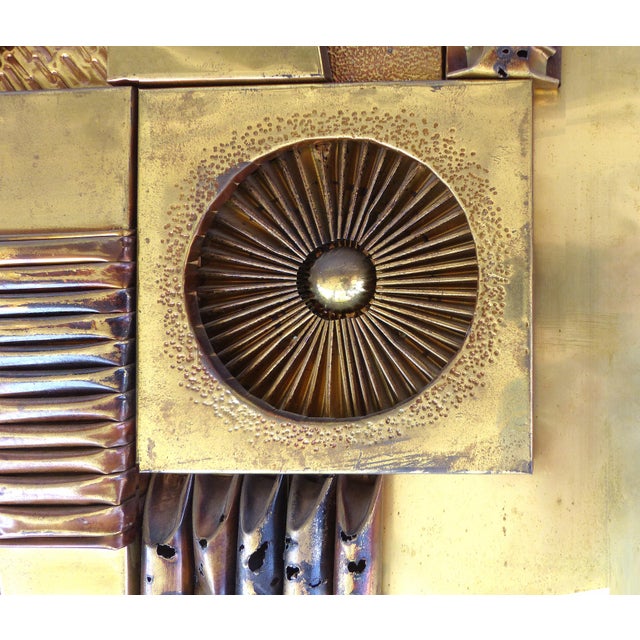 Brutalist Mixed Metal MCM Wall Sculpture Chairish