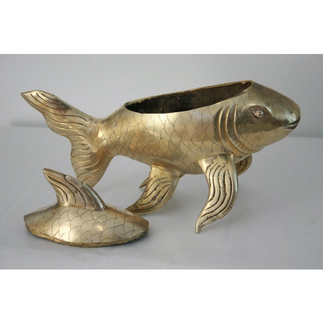 Brass Koi Fish Lidded Bowl Chairish