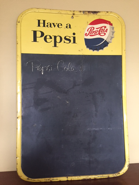 Vintage Pepsi Chalkboard Advertising Sign | Chairish