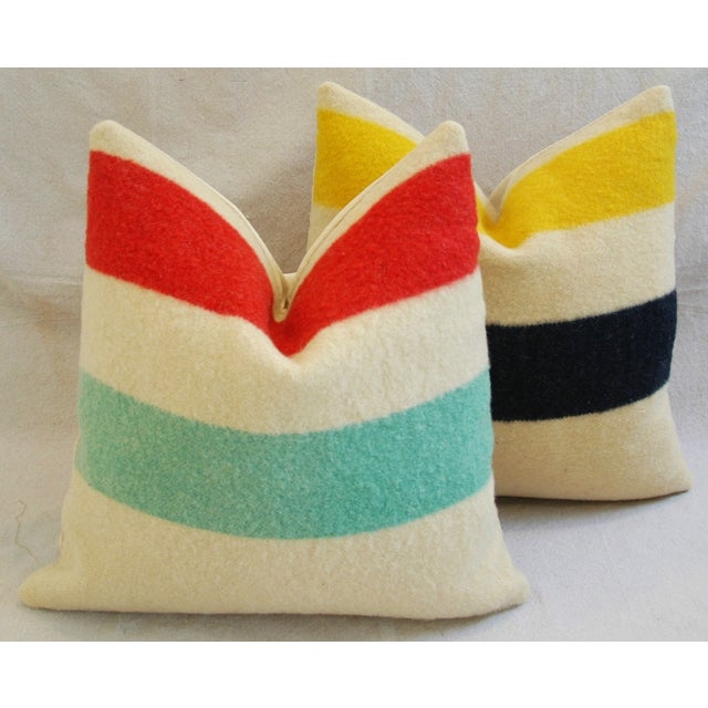 Multi-Striped Hudson s Bay Blanket Pillows - Pair Chairish