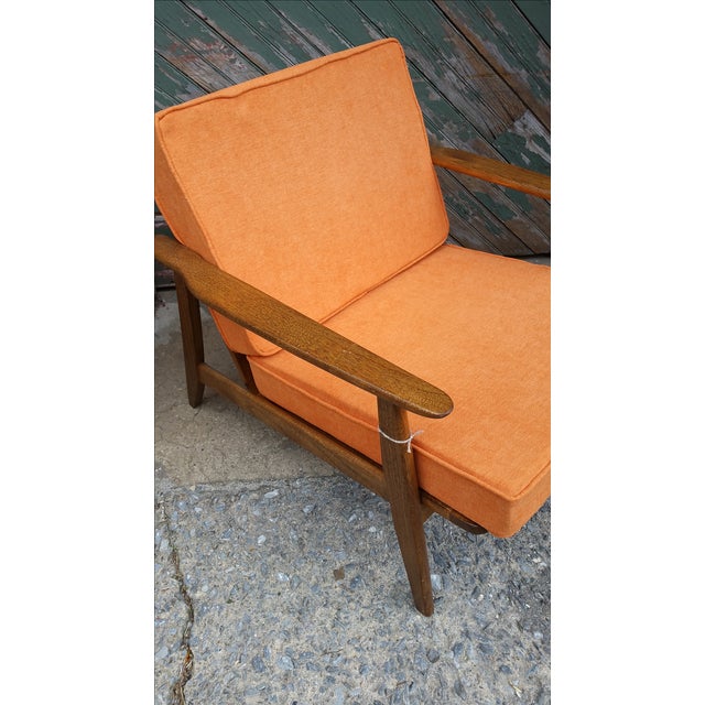 Mid-Century Modern Wood Arm Chair | Chairish