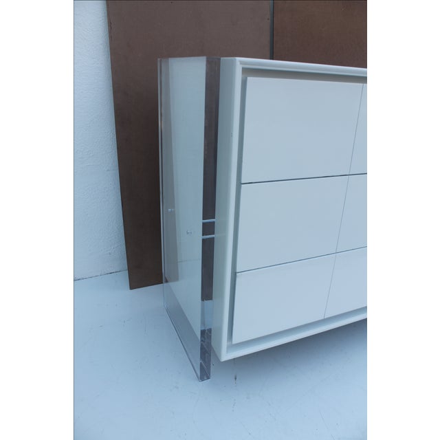 Robert Lewis Mid-Century Modern White Filing Cabinet ...
