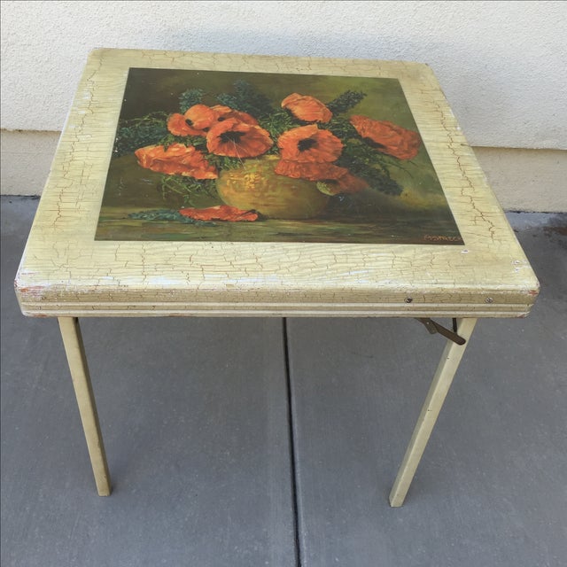 Vintage Painted Folding Table Chairish