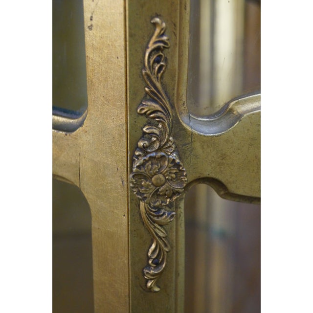 gold corner curio cabinet