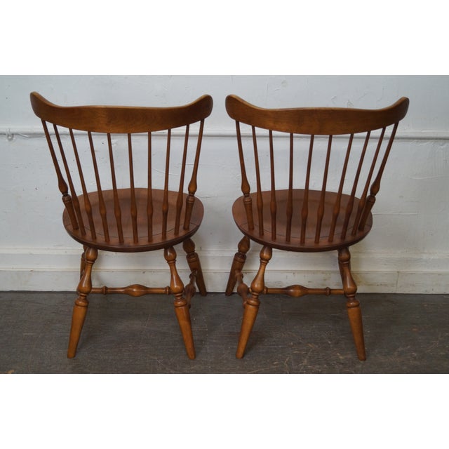 Ethan Allen Nutmeg Solid Maple Windsor Style Dining Chairs ... (640 x 640 Pixel)