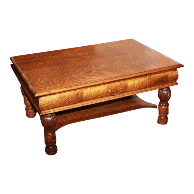 Quarter Sawn "Tiger Oak" Coffee TableEstimate Early 1900's Chairish