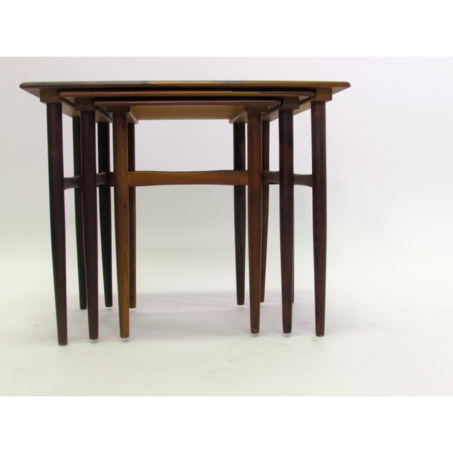 Danish Mid-Century Modern Rosewood Nesting Tables | Chairish