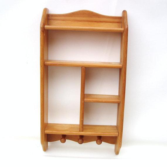 Vintage Wood ThreeTier Display Wall Shelf Chairish