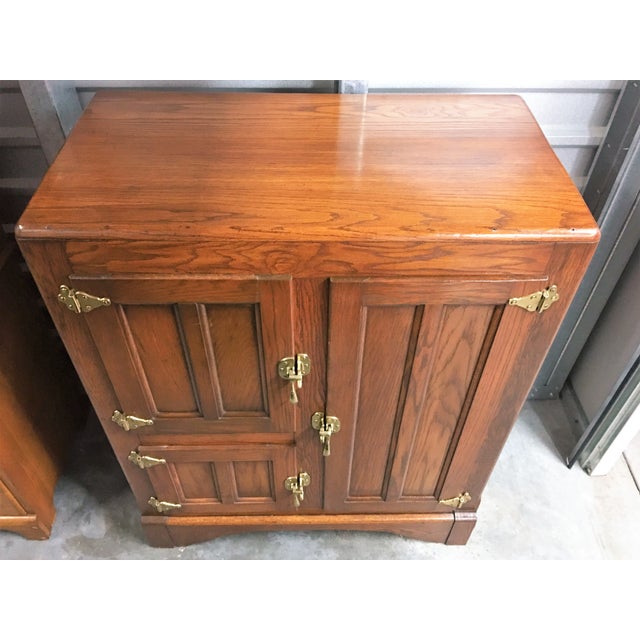 Antique Solid Wood Ice Chest | Chairish