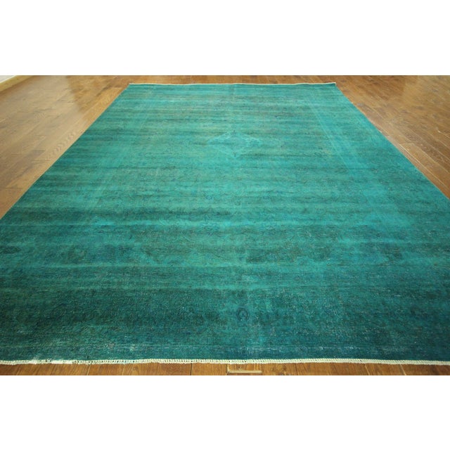 Peacock BlueGreen Oriental Wool Rug 9' x 12' Chairish