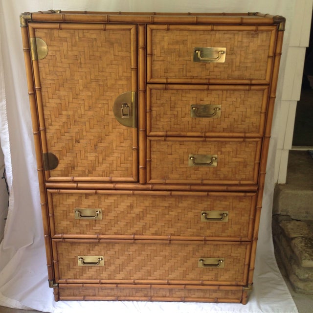 Faux Bamboo MidCentury Dixie Dresser Chairish