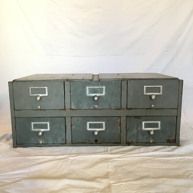 Vintage Industrial Metal Library Card Catalog File Chairish