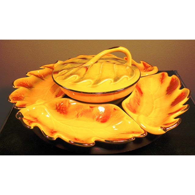 Vintage Mid Century Lazy Susan Serving Set Chairish