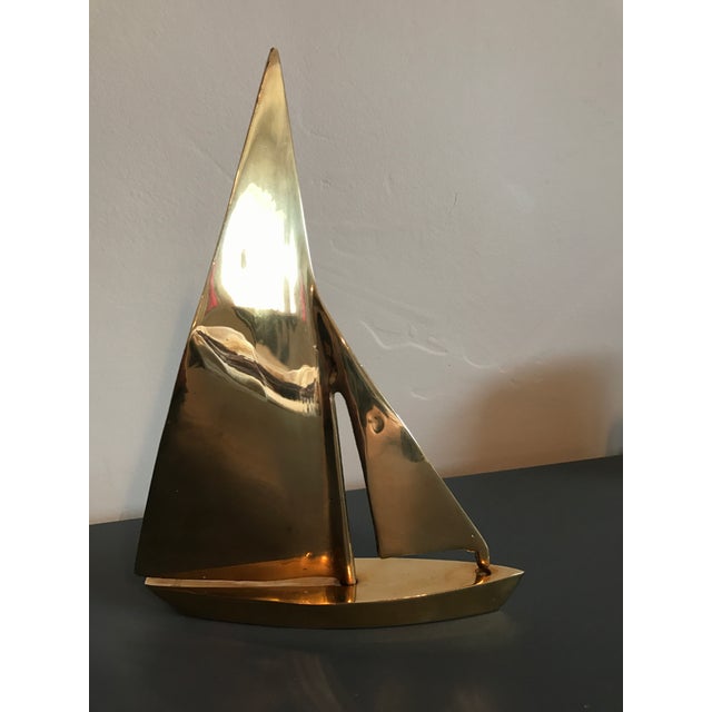 Vintage Brass Nautical Sailboat Figurine Chairish